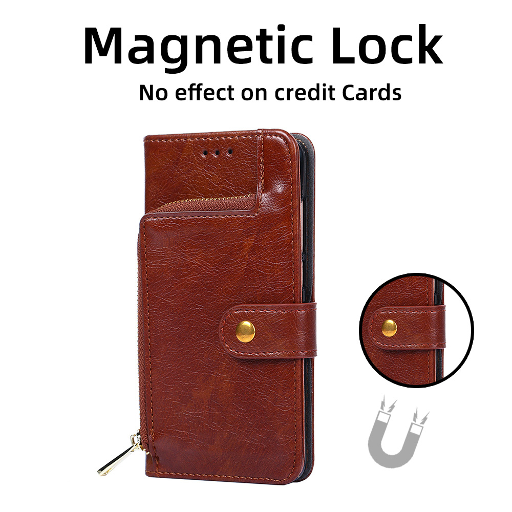 Case For  Huawei P30 lite Casing Wallet Flip Leather Case Phone Case TPU Back Cover Zipper Card. 