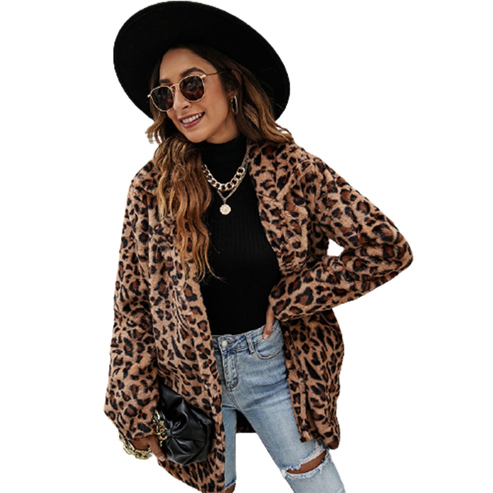 Plush Jacket Autumn And Winter Leopard 
