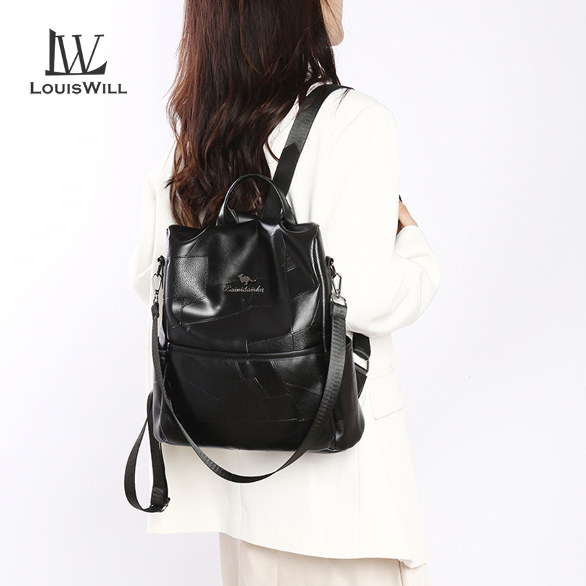 LouisWill Women’s Backpack Shoulder Bag Korean School Backpacks Fashionable Ladies Backpack Casual Simple Student Bags Laptop Backpacks Lightweight Anti-theft Backpacks For Girls Teens Women Fashion. 