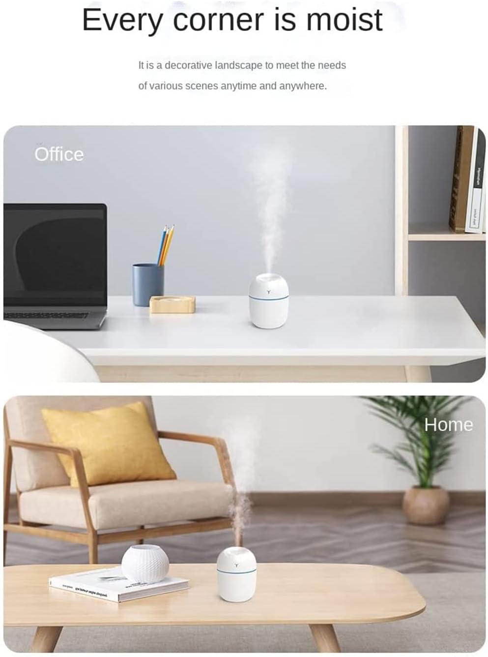 New Ultrasonic Mini Air Humidifier 220ML Aroma Essential Oil Diffuser for Home Car USB Fogger Mist Maker with LED Night Lamp. 