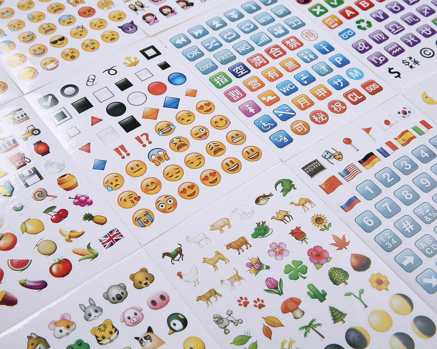 Emoji Stickers 19 Sheets 912 With Happy Faces Kid Stickers For Phone Facebook Twitter. 