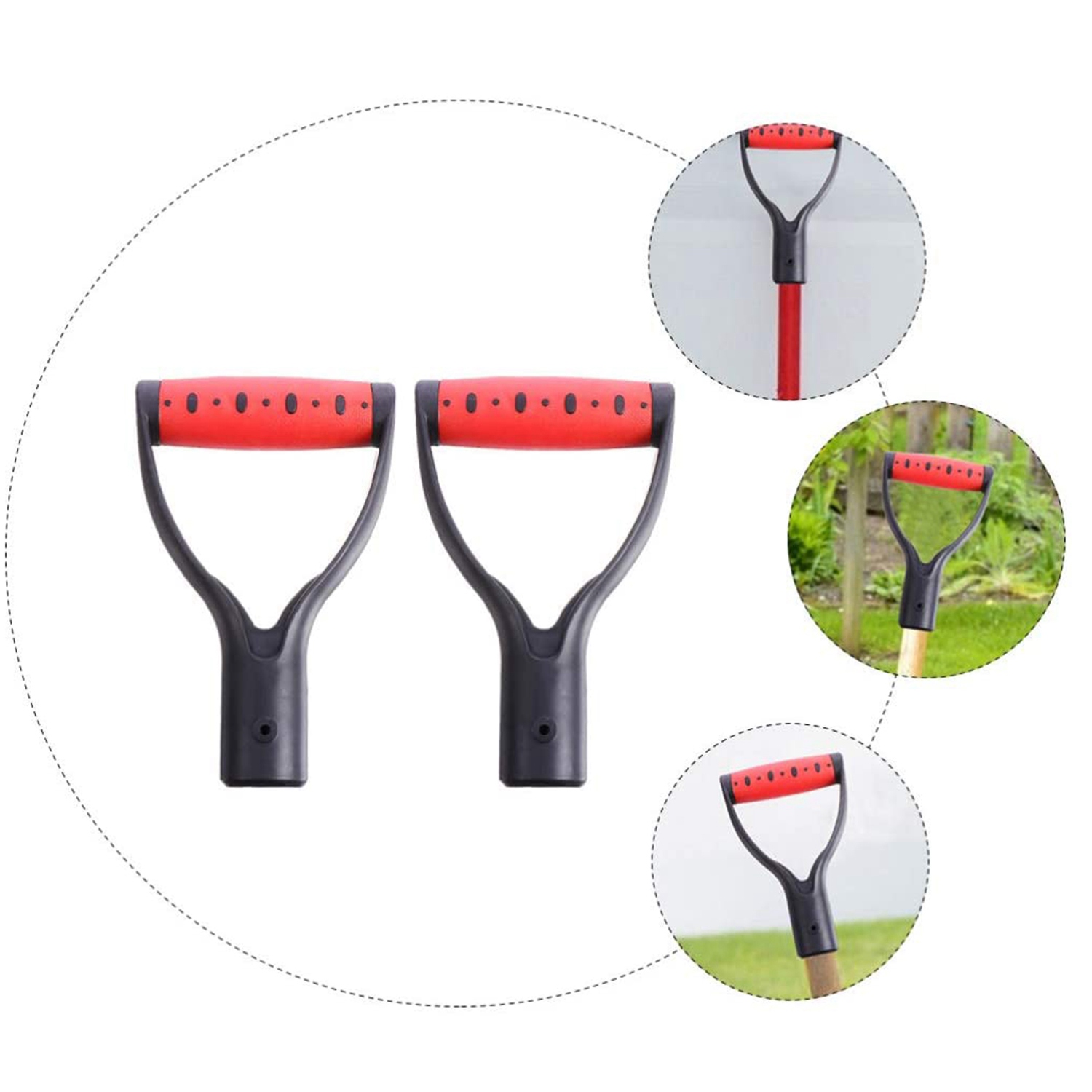 Sl Inner Diameter Iron Spade Handle Shovel D y Grip Good Hand Protect ...