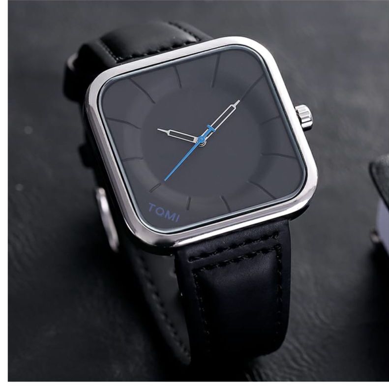 TOMI means gents brown leather strap square shape watch | HP595 |. 