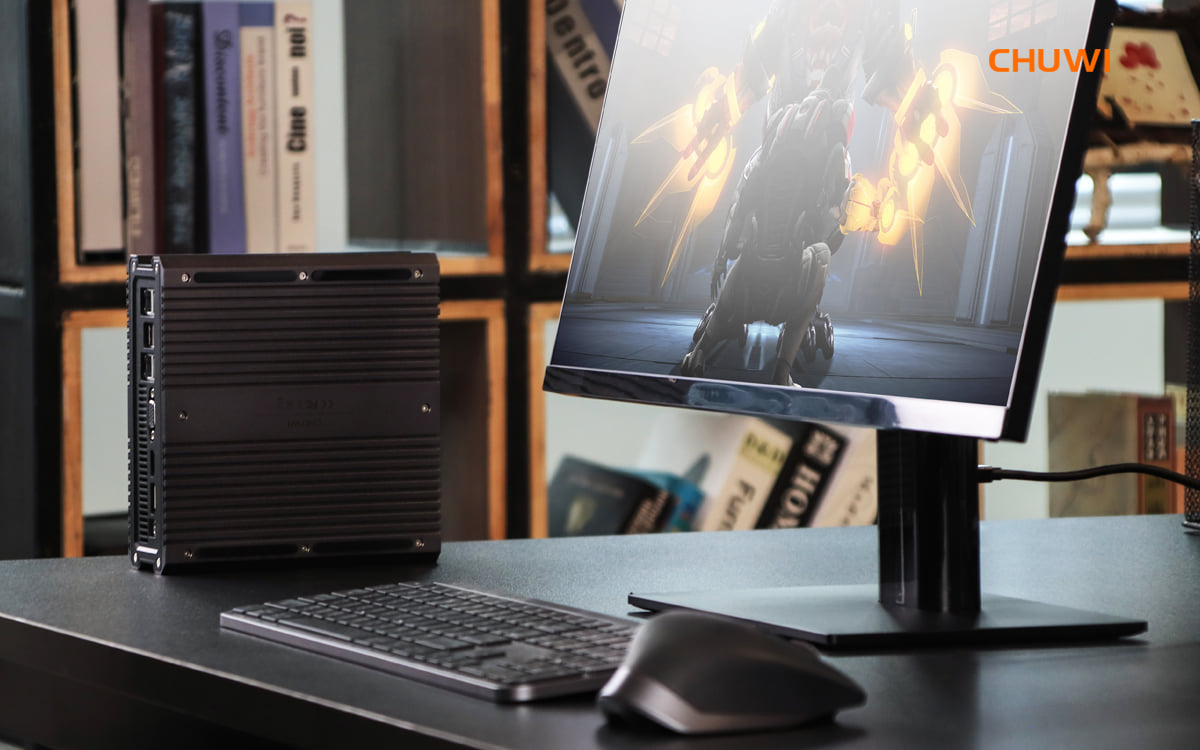 CHUWI RZBOX Mini Computers, Mini Gaming PC with AMD Ryzen 9 4900H, Windows 10 with Vega 8 Graphics, 16GB RAM 512GB SSD, Dual Gigabit RJ45 LAN, WiFi-6, BT5.2, 4K@60Hz Output, USB-C, AMD Radeon Tower PC. 
