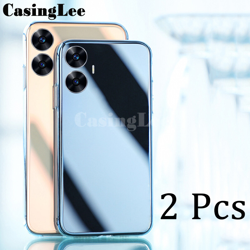 2 Pack for Realme C55 Case Soft Transparent Full Protection Clear Back Cover Casing Hp Realme C55 Phone Cases. 