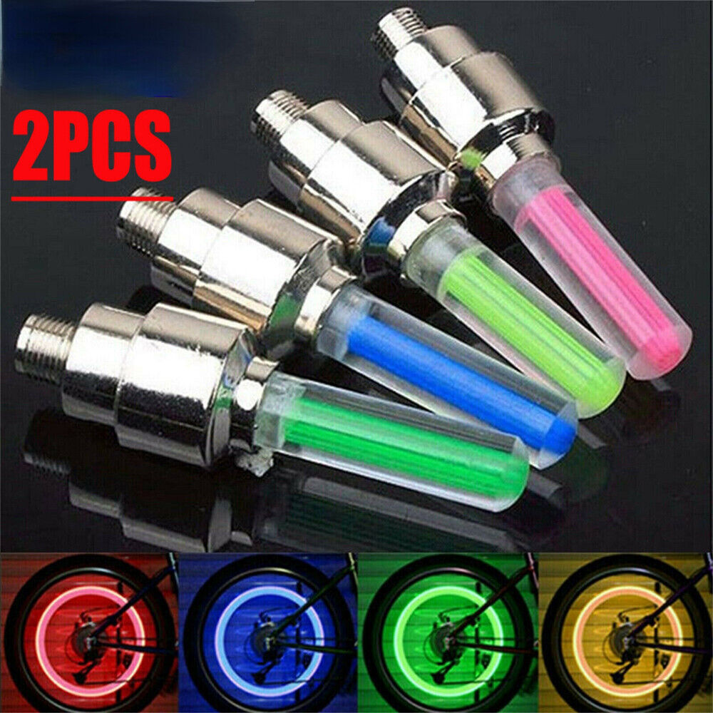 LED Tyre Wheel Valve Cap Light Waterproof Shockproof Car Bicycle Motorcycle 2PCS Dust Cup Valve Light. 