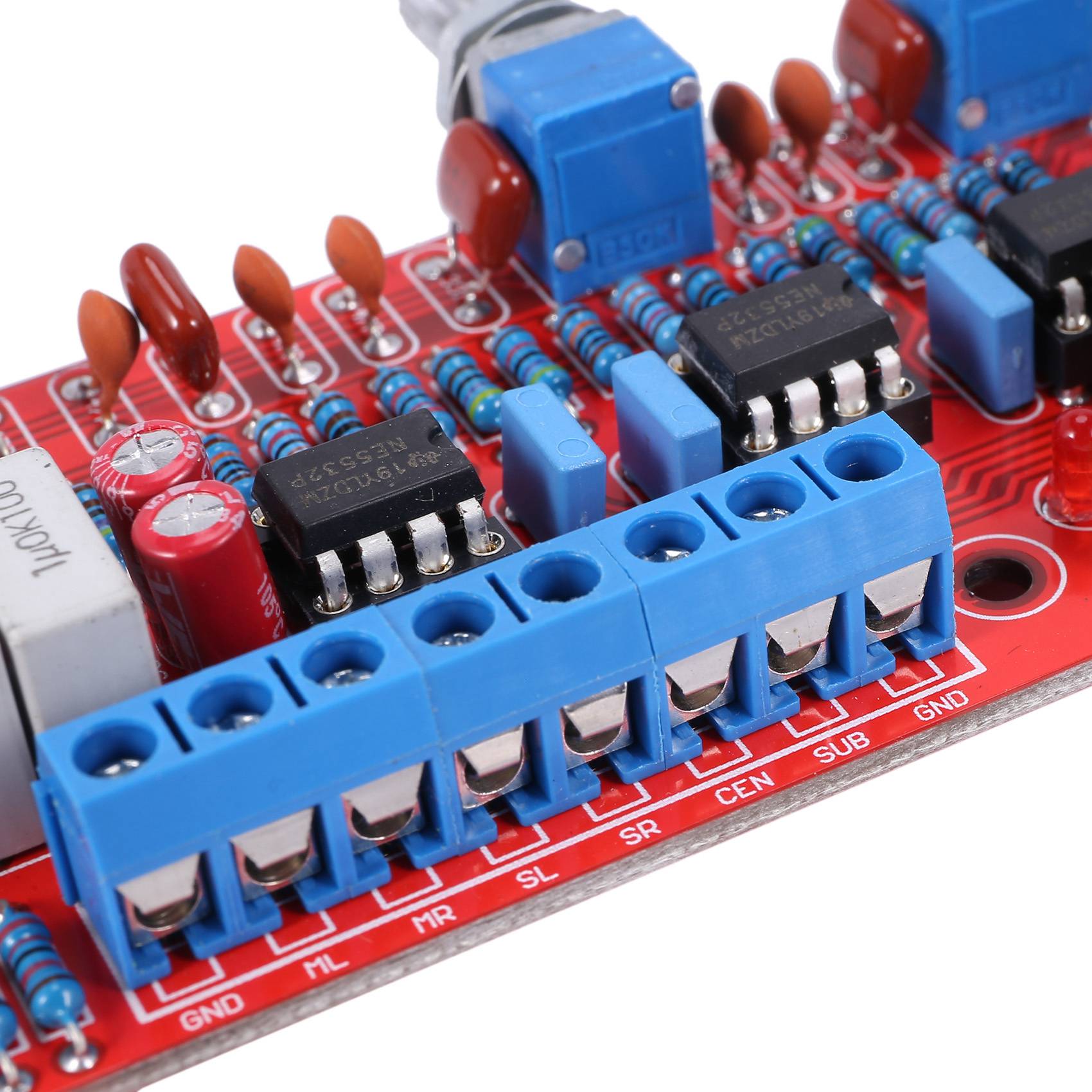 NE5532 Preamplifier Bord HIFI 5.1 Tone Plate Volume Control Panel Preamp Mixer Board Pre-Amplifier Board. 