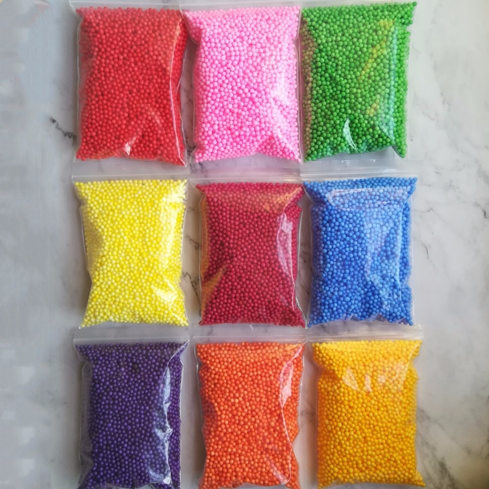 【World Supermarket 2021】15000pcs Mud Particles Accessories Slime Balls Small Tiny Foam Beads For Filler For DIY Supplies. 