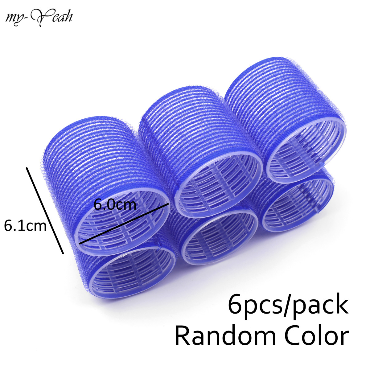 Myyeah 6Pcs/Set Hair Roller Multiple Size Natural Curls Bang Curlers