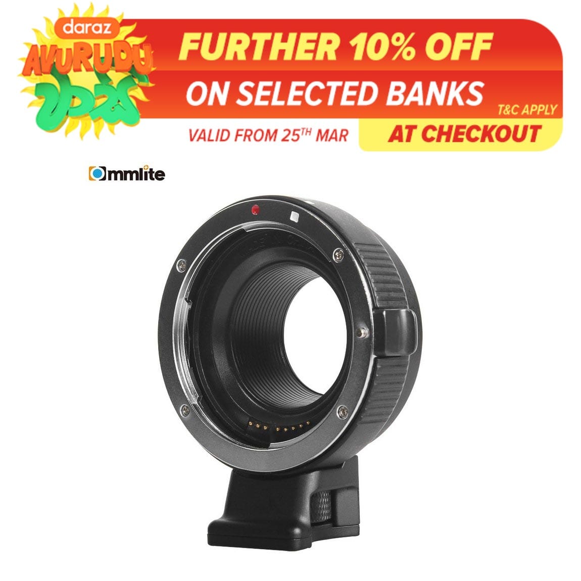 Commlite Cm Ef Eosm Lens Mount Adapter Electronic Af Mount Adapter With Is Function For Canon Ef Ef S Lens To Fit For Canon Eos M1 M2 M3 M5 M6 M10 Camera Body Buy Sell Online