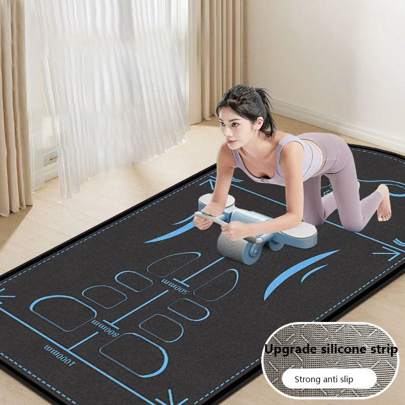 1PC Yoga Mat With Scale Non Slip Eco Friendly Fitness Exercise Abdominal Wheel Mat Workout Mats For Home Fitness Equipment. 