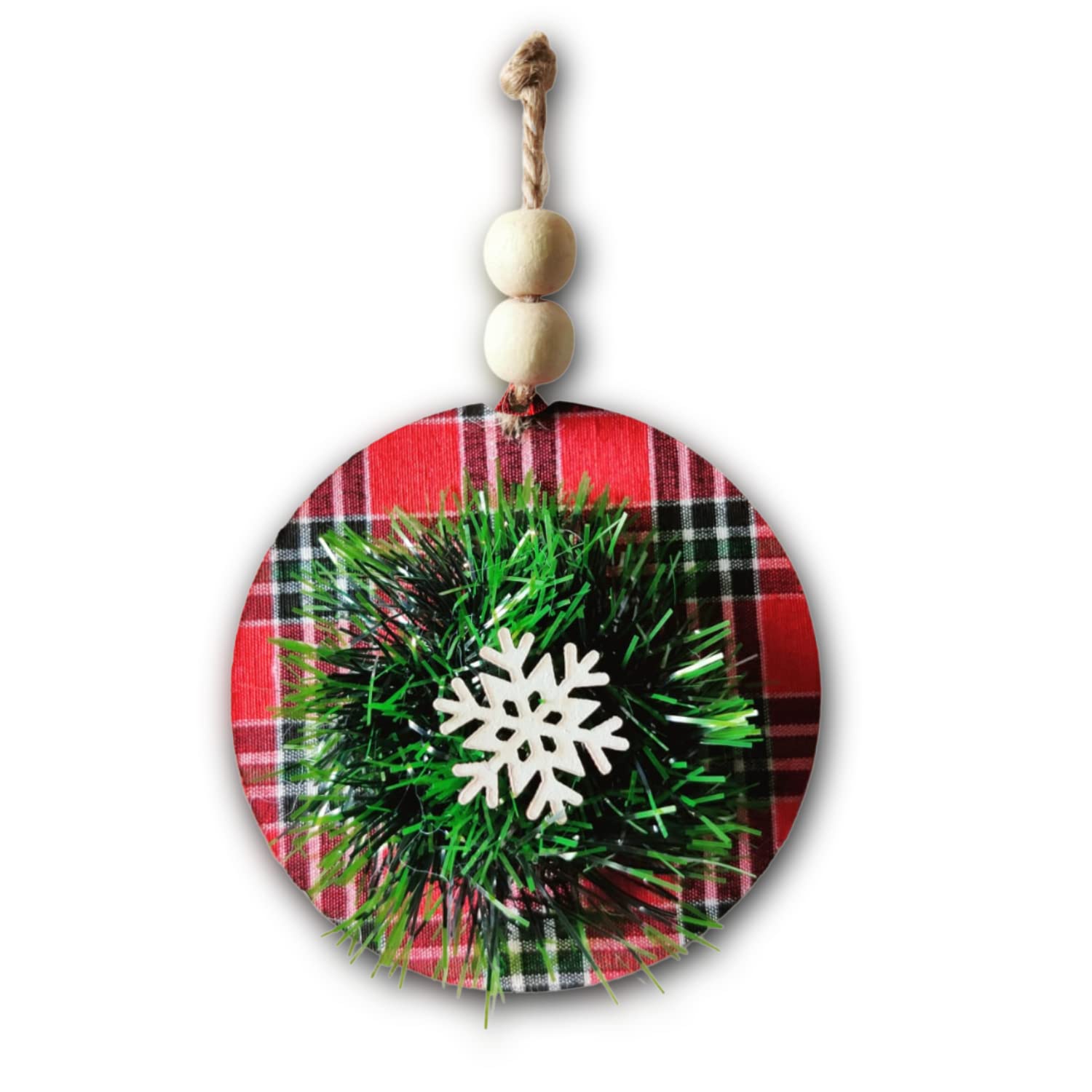 Chalk My Theme Wooden 3D Tessel and Snow Flake Tree, Door, or Wall Hanging For Halloween and Christmas Decorations | Christmas Ornaments For Gift, Home, Cafe, School, Hotel, and Restaurant SAM