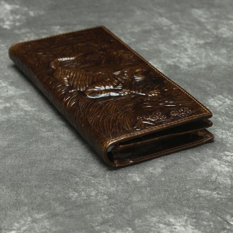 【BestGO】Royal Bagger Long Wallet Purse For Men  Cow Leather Fashion Clutch Bags Retro Multifunction Handbag Business. 