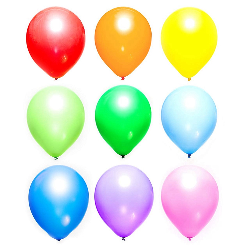 Party Balloons 12 Inch Rainbow Set (100 