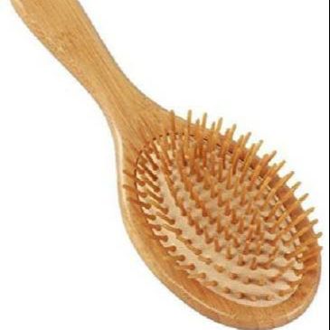 Natural Wood Hair Brush with Wooden Bristles Massage Scalp Comb. 