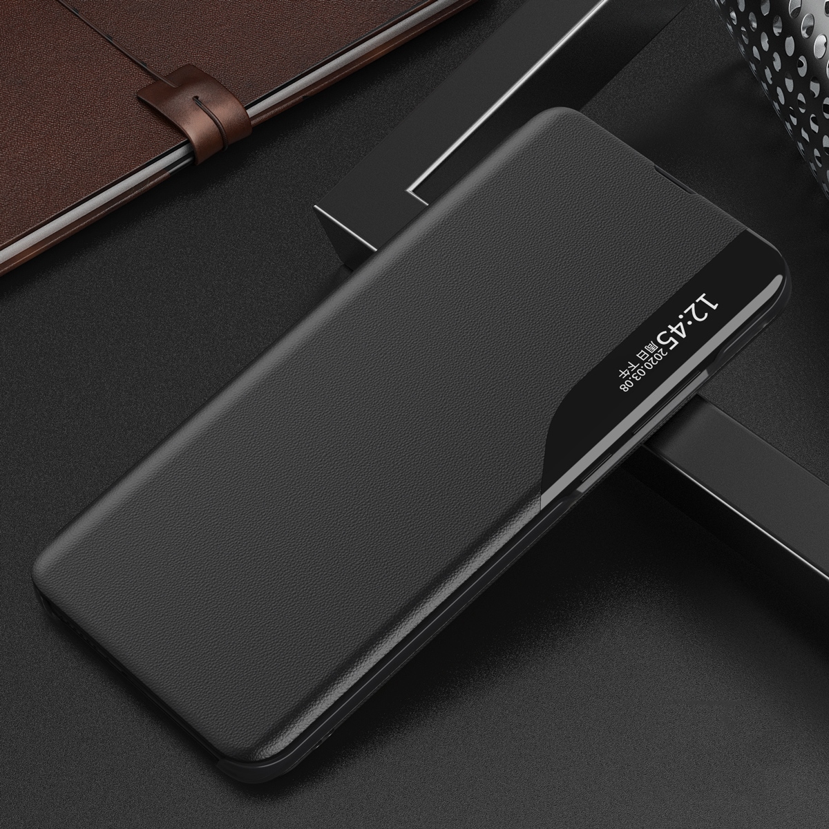 For OnePlus Nord 2 5G Smart View Window Flip Stand Cover PU Leather Protective Case. 