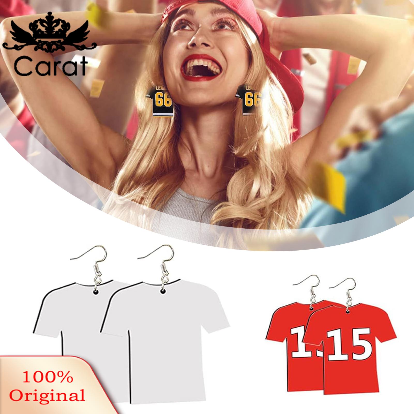 Carat Diy Sublimation Ear Hooks Football Shirt Design Sublimation Earrings Double Sided Heat Transfer Hooks Diy Southeast Asian Style Earrings. 