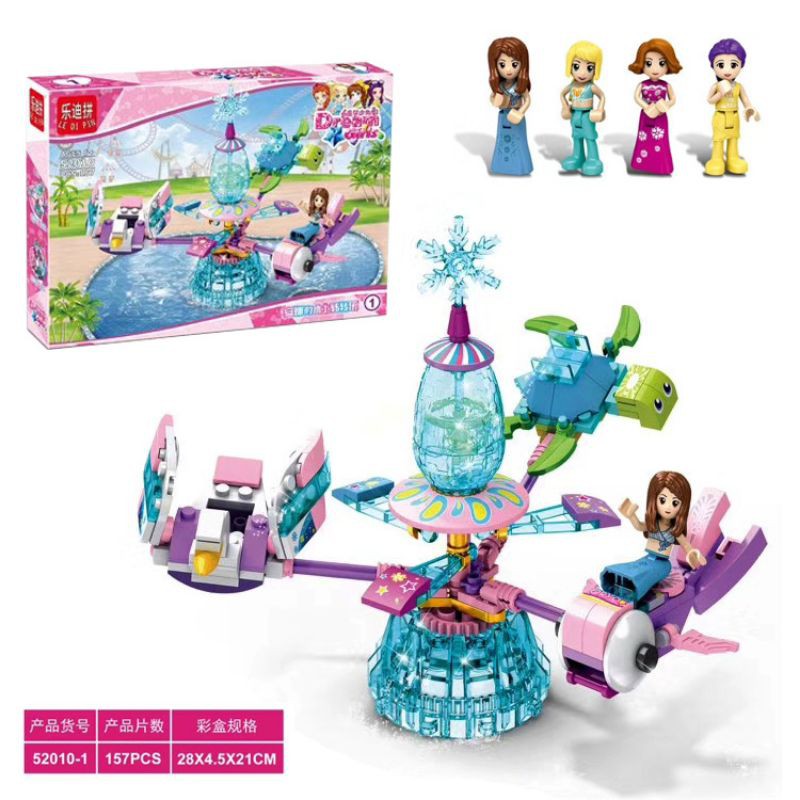 Dream Girls Play Paradise Scene Children's Puzzle Assembling Le Di Pin Legos Building Blocks Set. 
