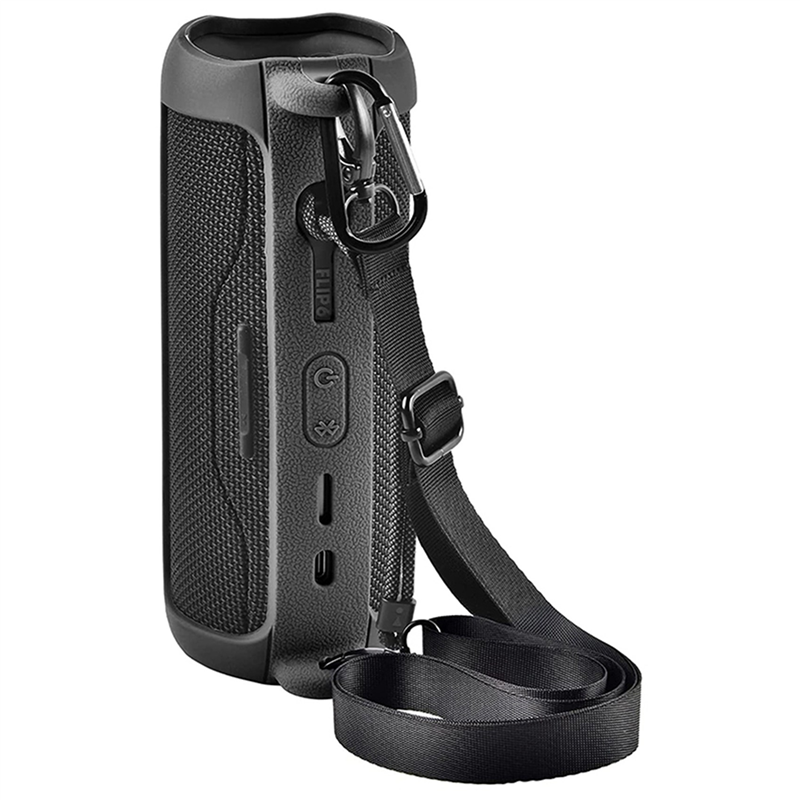 2X for JBL Flip 6 Case Cover Audio Storage Bag with Shoulder Strap Carabiner Travel Carrying Protective Storage Bag. 