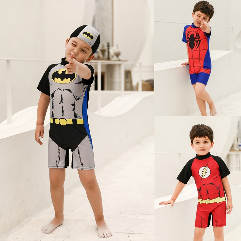 Superhero on sale swimsuit boy