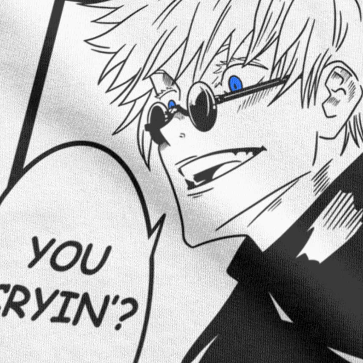 Gojo Satoru Jujutsu Kaisen You Cryin Men's T Shirts Crazy Tees Short Sleeve O Neck T-Shirt 100% Cotton New Arrival Clothing. 