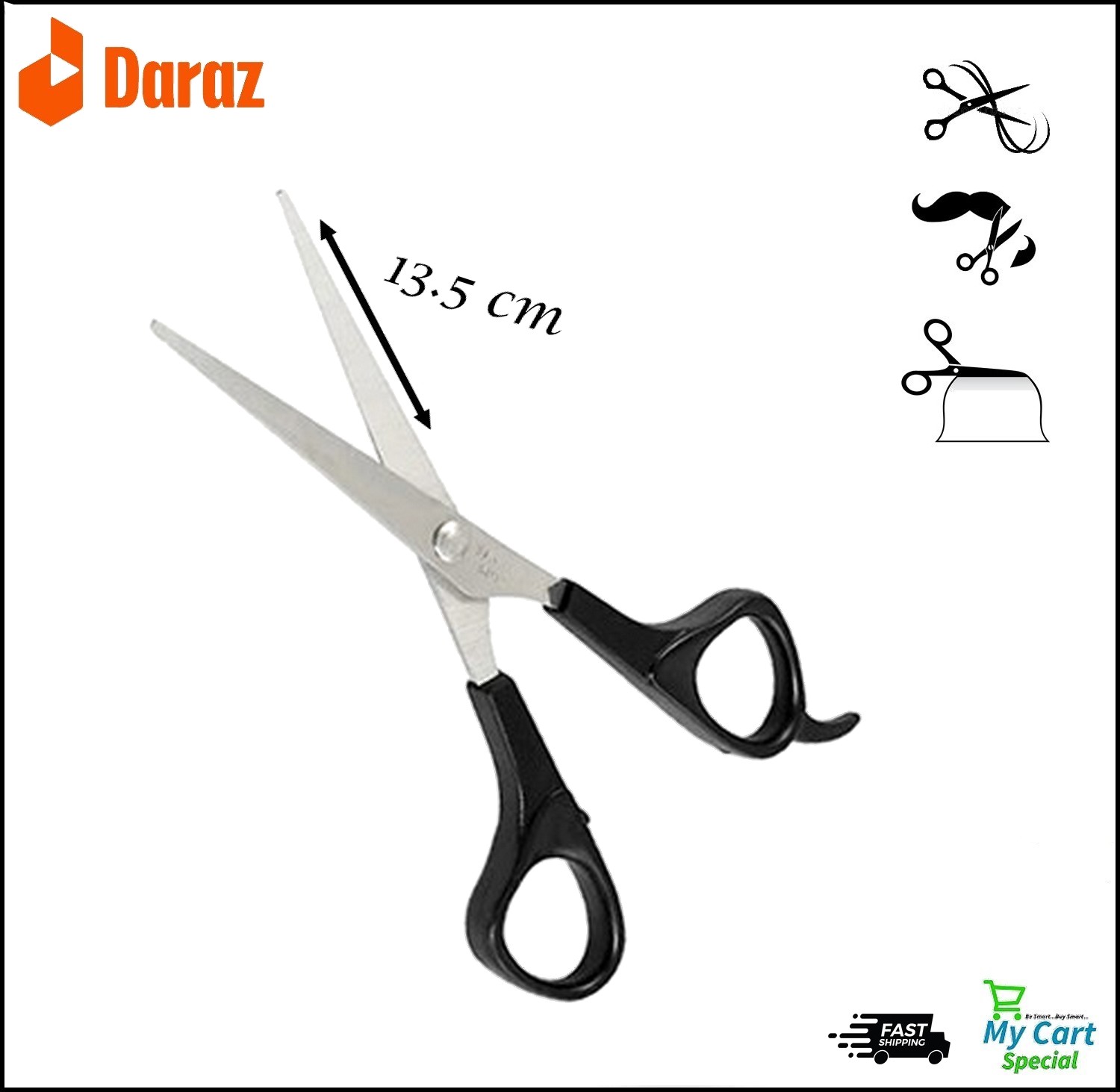 Scissor Medium Stainless Steel for Handworks Office/School etc | Daraz.lk