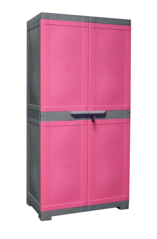 Nilkamal Plastic Freedom Mini Medium /Baby Cupboards - Grey / Tulip Pink,Grey/Blue. 