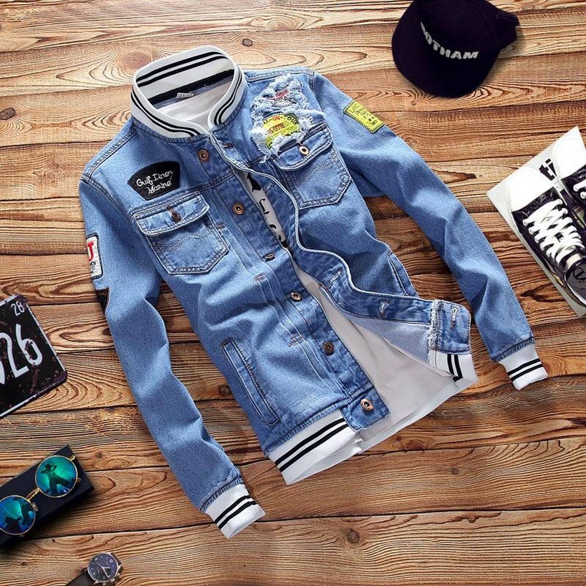 Baseball Jackets Casual Denim Jacket 