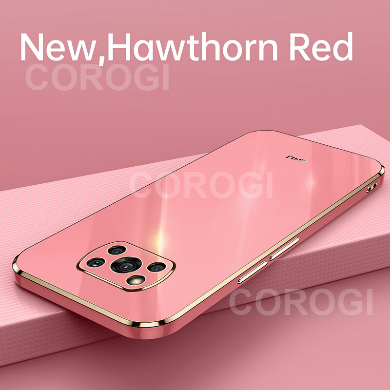 For Xiaomi POCO X3 Pro / POCO X3 / POCO X3 NFC Back Cover Fashion Shiny Plating Square Bumper Camera Protection Case Soft Silicone Shockproof Protective Mobile Phone Cases. 