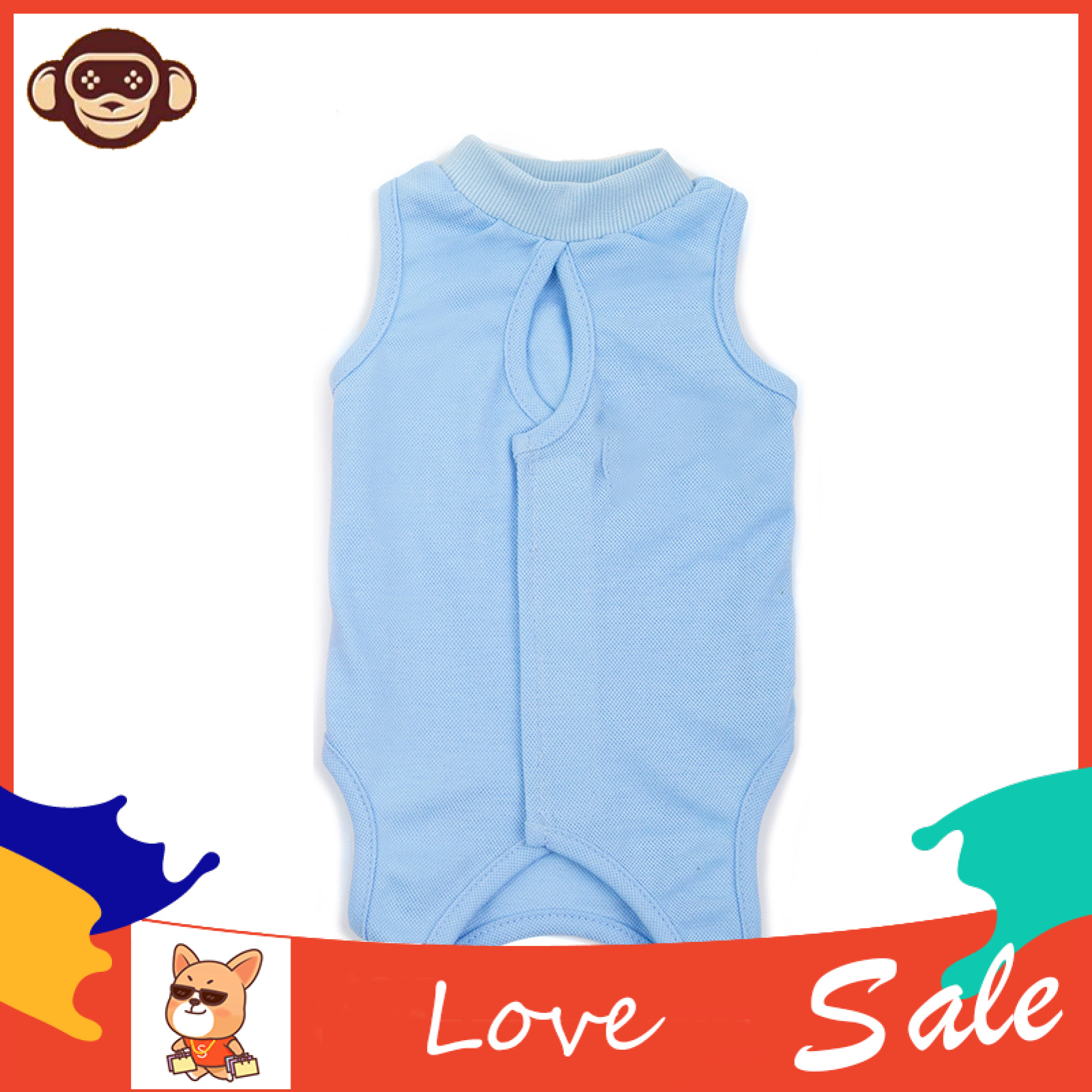 Kitten Sterilization Vest Cat Clothes Anti-licking Weaning Romper Pet Supplies. 