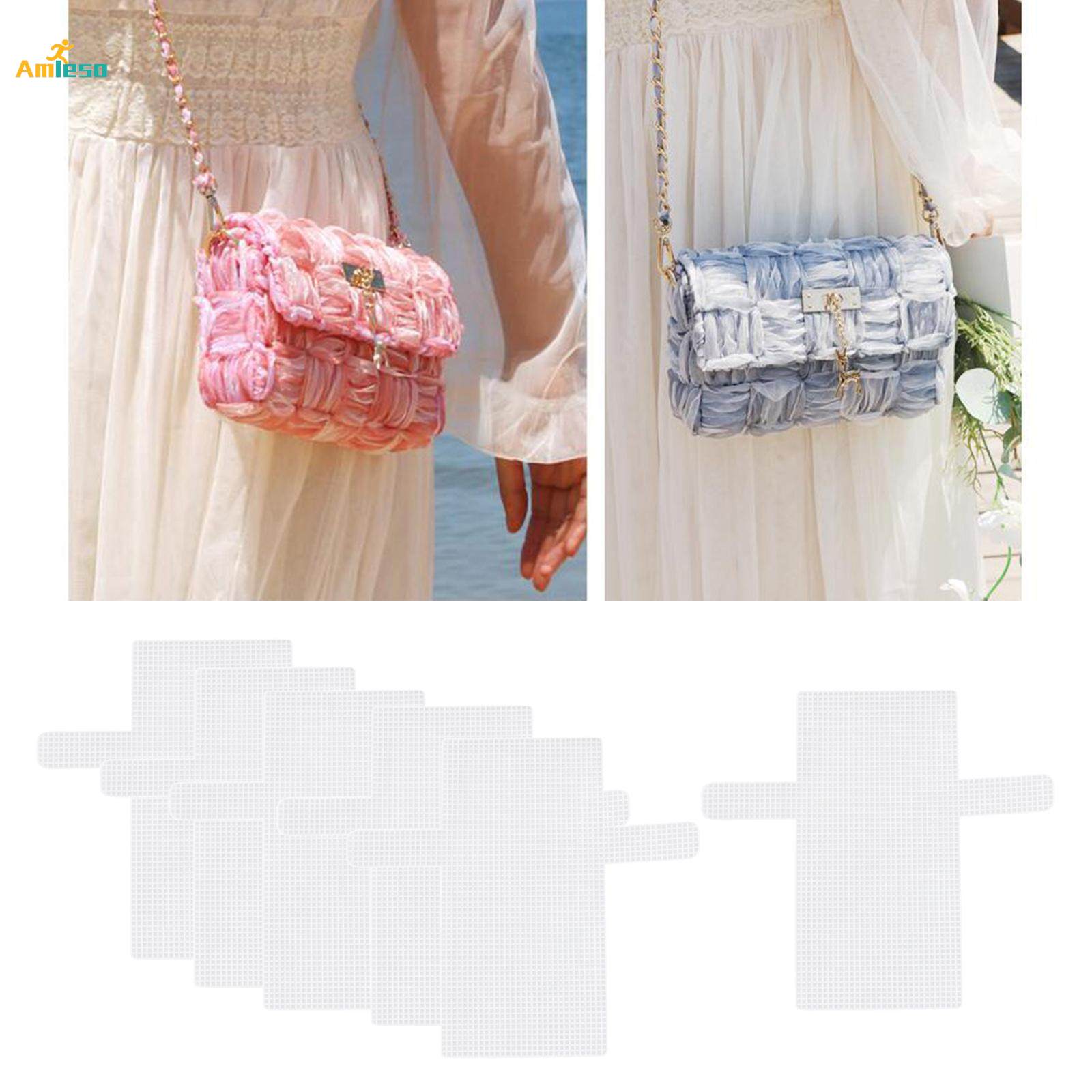 6 Clear Plastic Canvas Sheets for Bag Embroidery Knit Purse