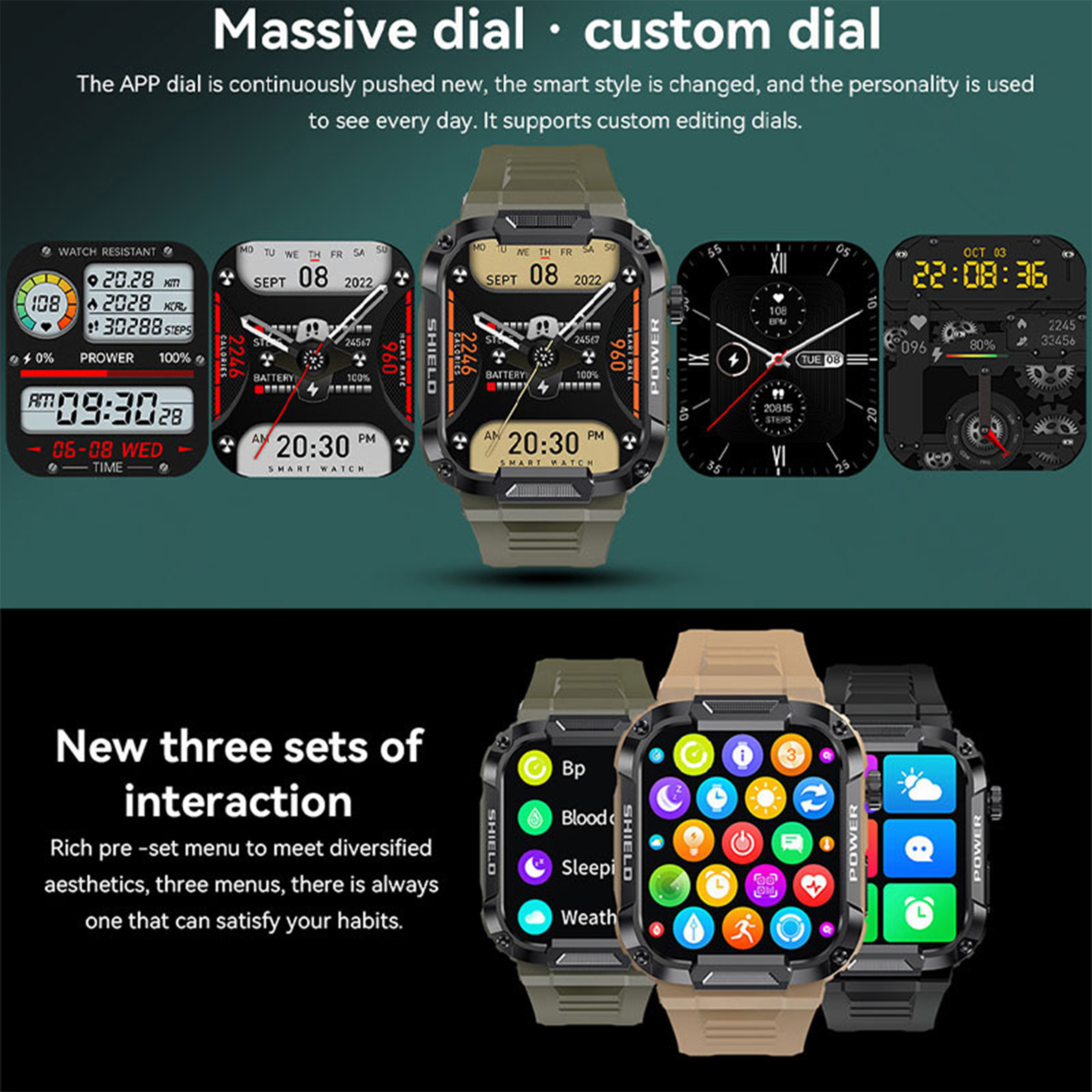 Original 2024 New Released Smart Watch Rugged Military  1.85 Outdoor Men Bluetooth Call Smartwatch For Xiaomi Android IOS Ip68 Waterproof Fitness Watches 2024 New Release. 