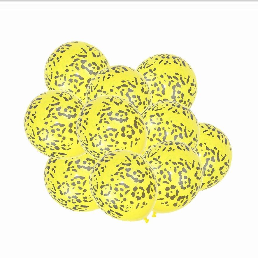 10 Pcs Jungle Animal Theme Latex Balloons - Leopard / Tiger / Zebra Balloons. 
