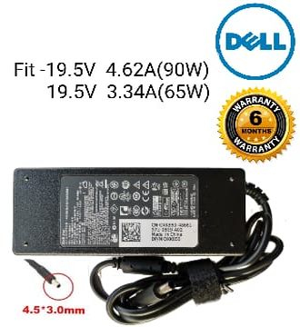 Dell laptop Charger Small pin(19.5V 4.62A-90W / 19.5V 3.34A-65W) with or without power cable. 