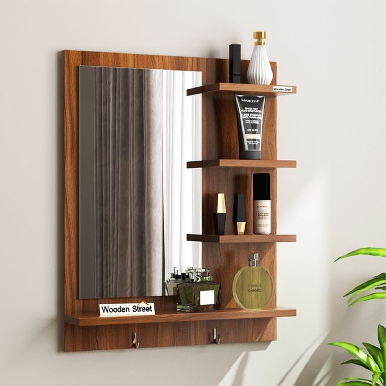 Mr Wood Wall Mount Floating Mirror 2/ Stylish and Functional Floating