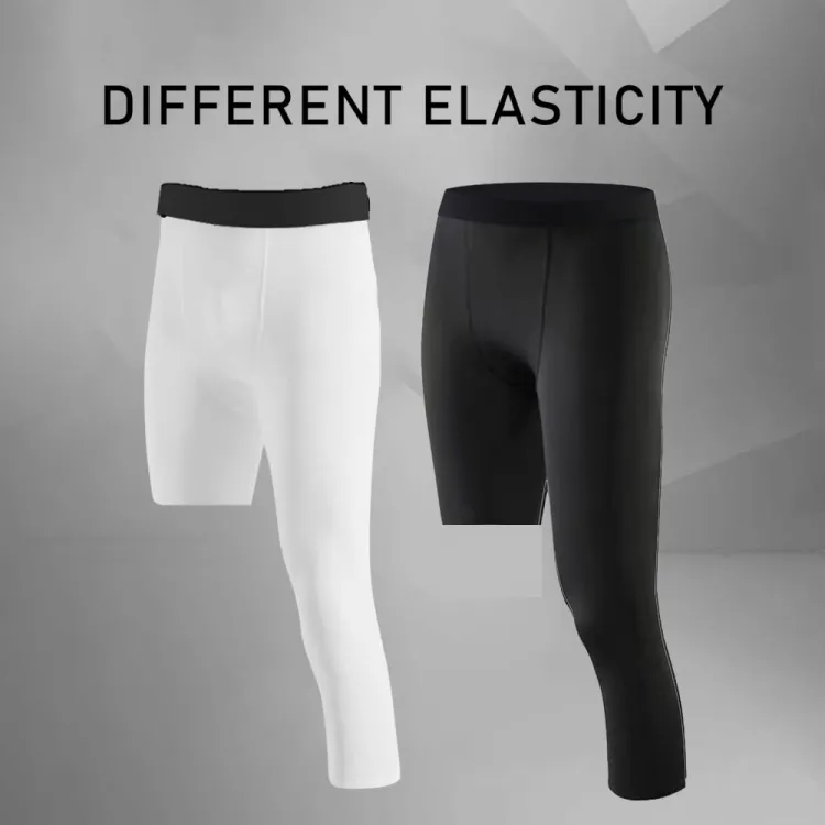 Men One Leg Basketball Tights Compression Polyester Sports Training Running  Fitness Tights Pants Athletic Base Layer
