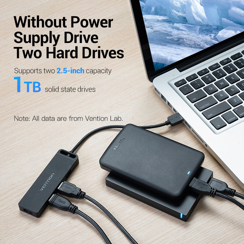 Vention USB HUB 2.0 Multi 5 USB Port Adapter with Micro Charge Power High Speed OTG for Macbook Pro PC Laptop Lenovo Xiaomi PS4 Xbox One Flash Drive HDD USB Splitter. 