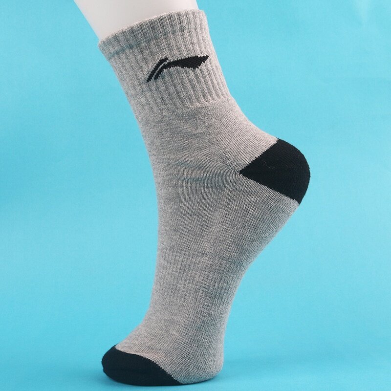 Li-Ning Lining towel bottom sports socks men's tube thickened badminton tennis socks sweat-absorbing running socks deodorant basketball socks. 