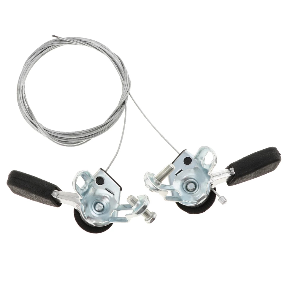 1 Pair 3x6/7 Speed MTB Bike Thumb Gear Shifter Top Mount Shifters with Inner Cable for 22.2mm diameter handlebar. 