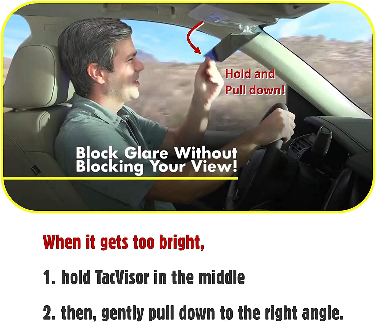 HD Vision Visor The Day and Night Visor for your car. 