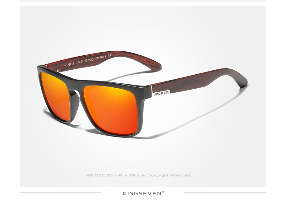 KINGSEVEN TR90 Frame Mirror Lens Original Sunglasses For Men Women Polarized Outdoor Sports Eyewear. 