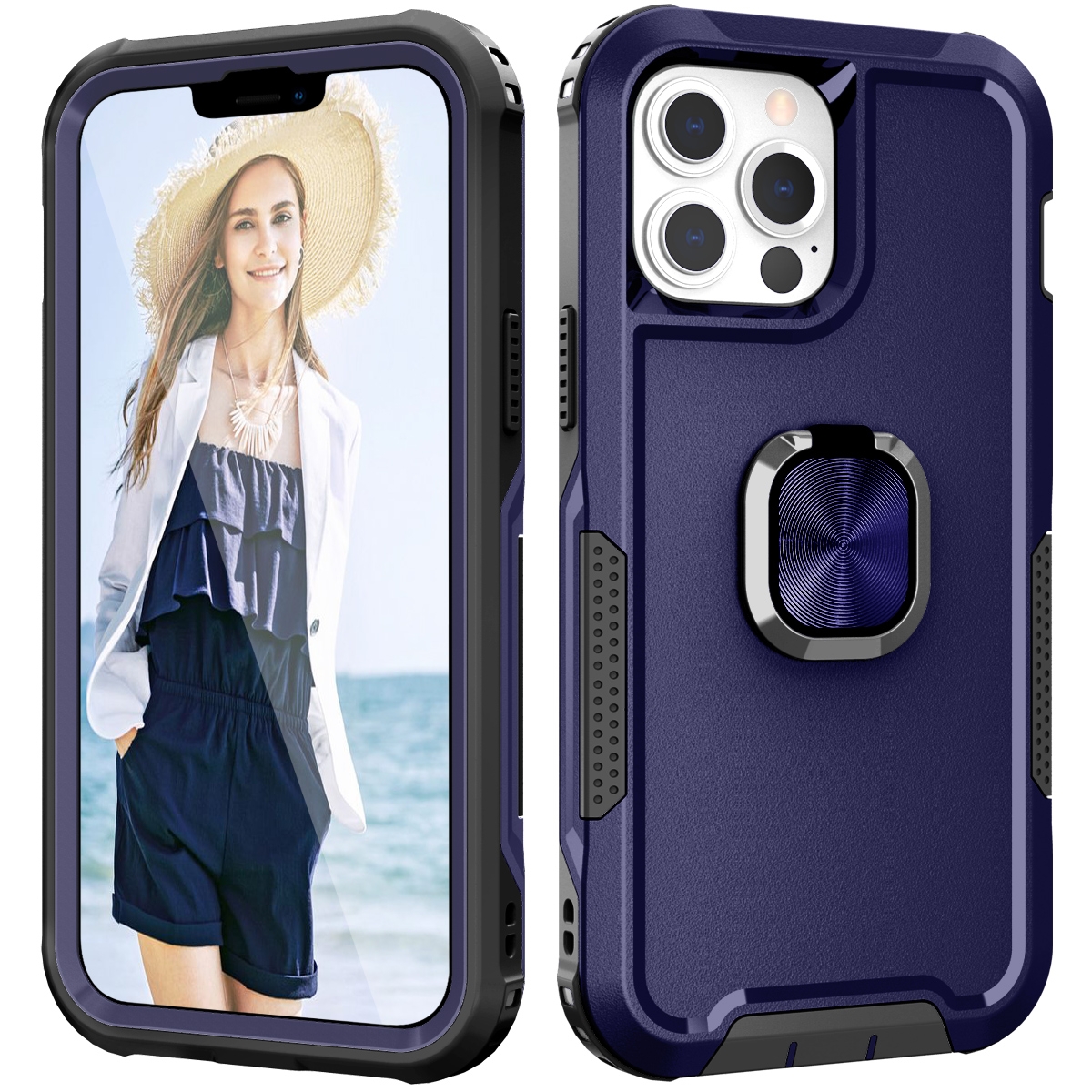 3 In 1 Pc Tpu Phone Case With Ring Holder For Iphone 13 Pro Max Buy Online At Best Prices In Srilanka Daraz Lk