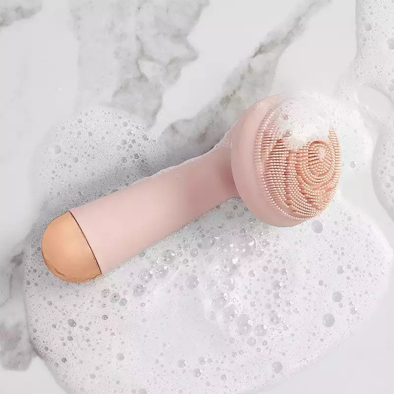 Electric Silicone Facial Brush USB Face Brush Cleansing Waterproof Sonic Vibration Cleanser Deep Pore Cleansing Skin Massager. 