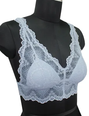 TOFO Women's Lavander Lace Bralette With Padding.
