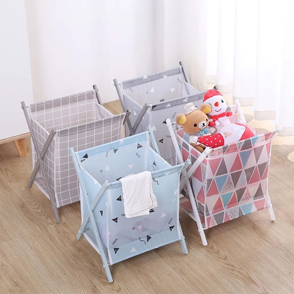 Foldable Clothing Laundry Basket Bag / Folding Laundry Basket / Large Capacity Clothes Storage Bag Toy & Storage Bucket | Daraz.lk