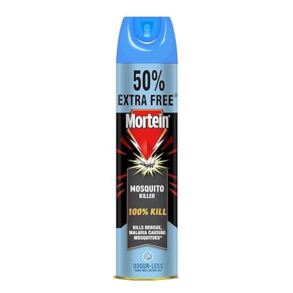Mortein 400ml +200 ml Free - Odourless, Mosquito Killer Spray | Flying Insect Killer | No Chemical Smell | 100% Kill Guarantee | Mosquito Repellent, Mosquito Spray Aerosol FROM (INDIA) SAM