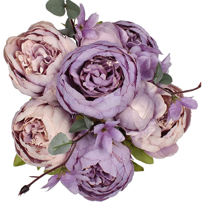 Fake Flowers Vintage Artificial Peony Silk Party Wedding Home Decor