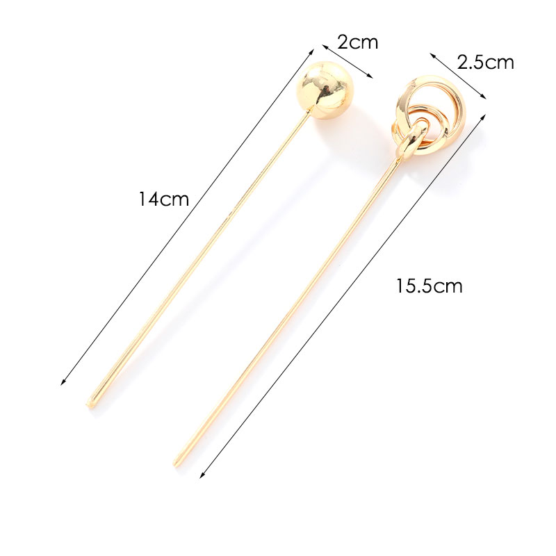 Koren Hair Hairpins for Women Gold Fork Disk Barrette Clip Hair Sticks Headwear ANLAN. 