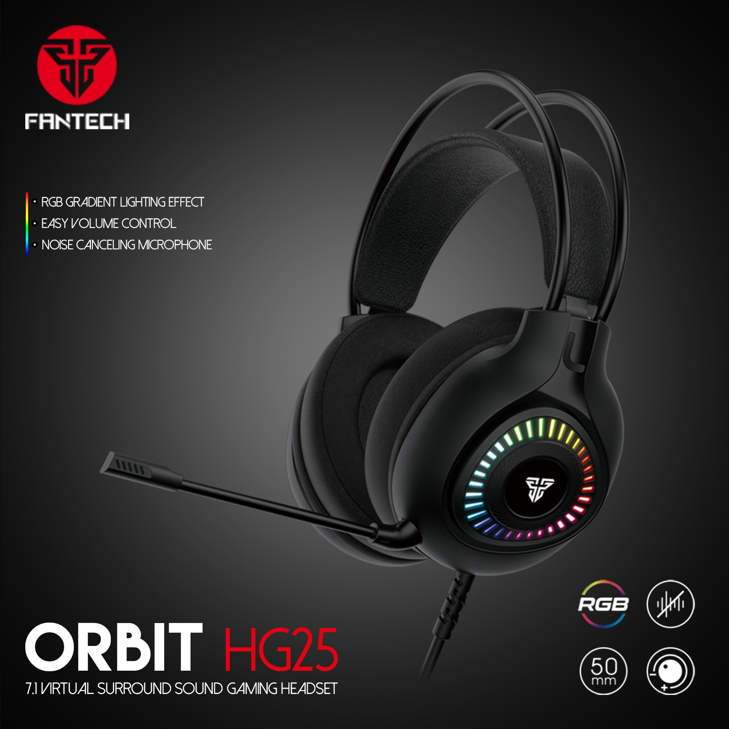 Fantech Orbit HG25 7.1 virtual surround sound gaming headset Daraz.lk