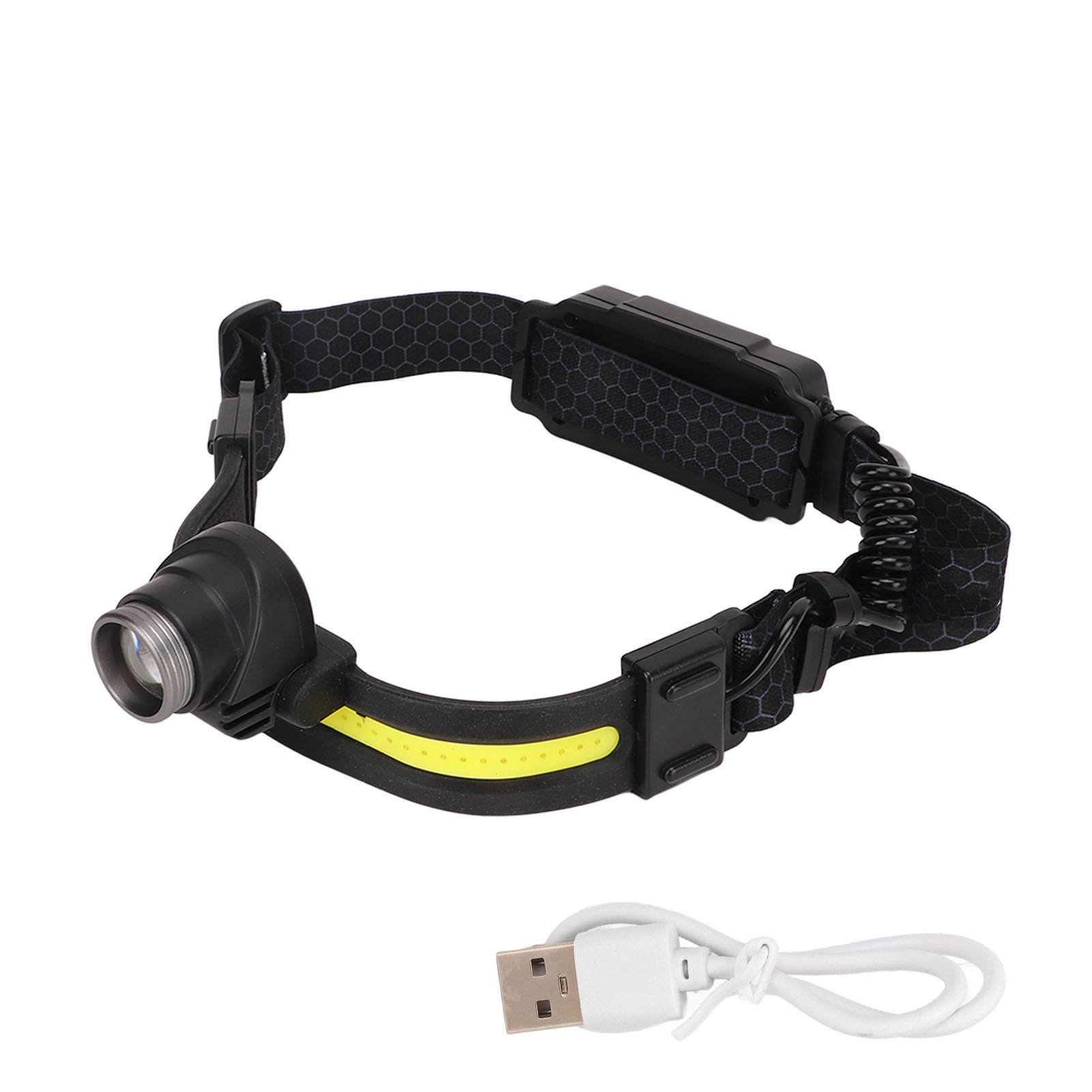 LED Headlamp, XPG Sensing Compact COB Headband Light for Fishing. 